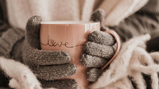 Zusammengelegte Wollpullover